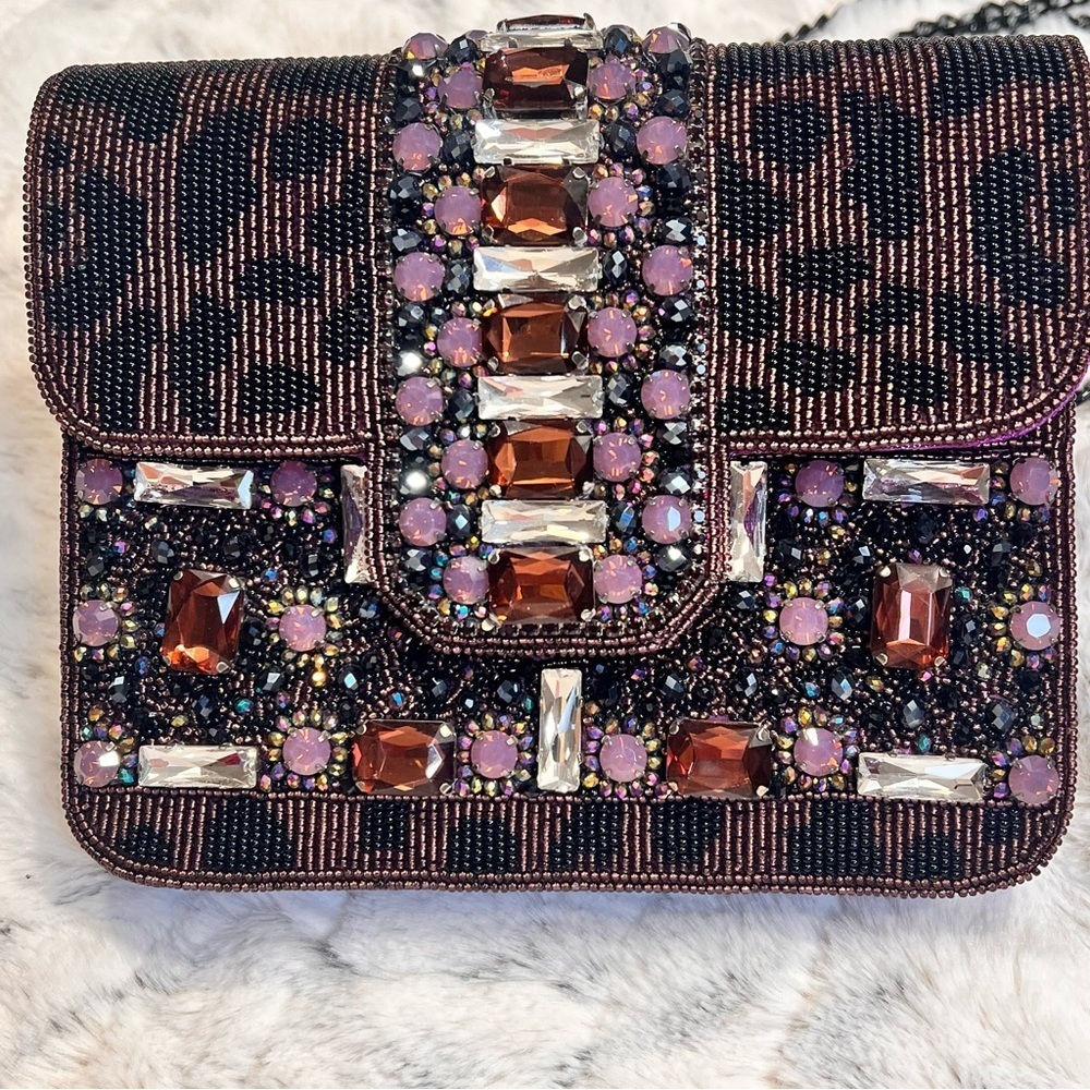 NWOT Mary Frances Embellished Beaded Crossbody Bag - Picture 2 of 10